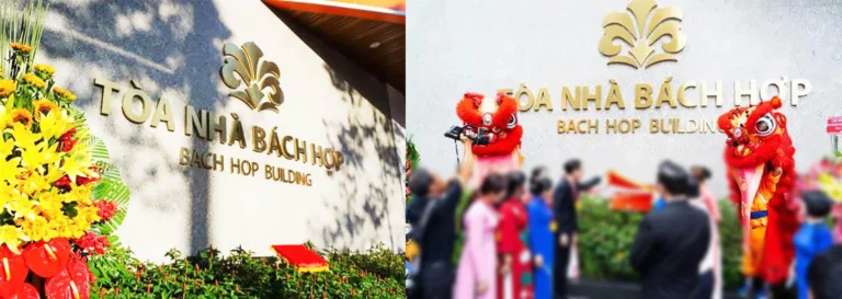 Tòa nhà Bách Hợp — Thi công logo chữ nổi