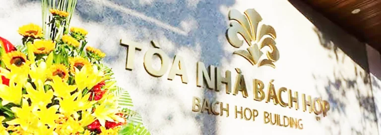 Tòa nhà Bách Hợp — Thi công logo chữ nổi